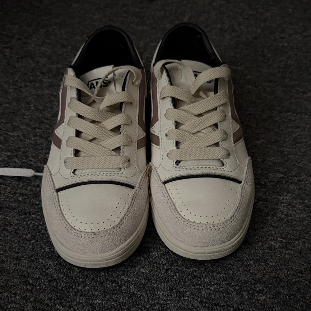Vans Cream and Brown Women's Sneakers